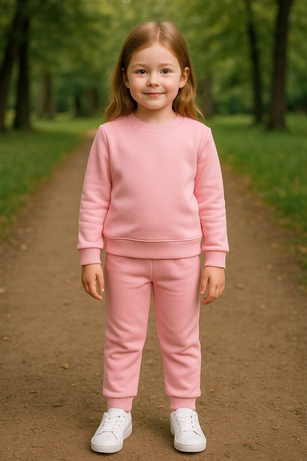 3 İPLİK PEMBE EŞOFMAN TAKIMI