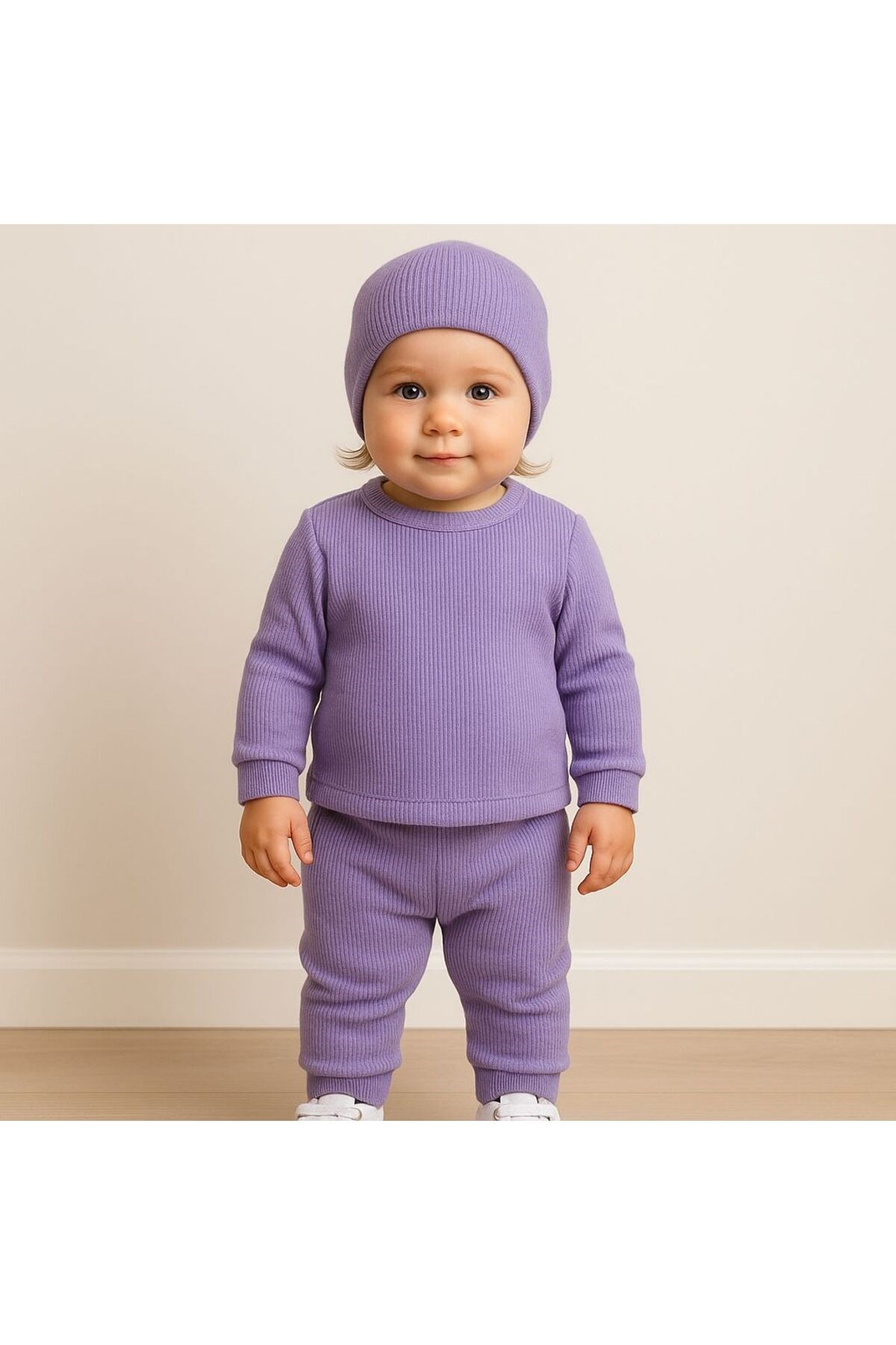 BASİC SİYAH RİBANA ŞAPKALI EŞOFMAN SET - Görsel 9