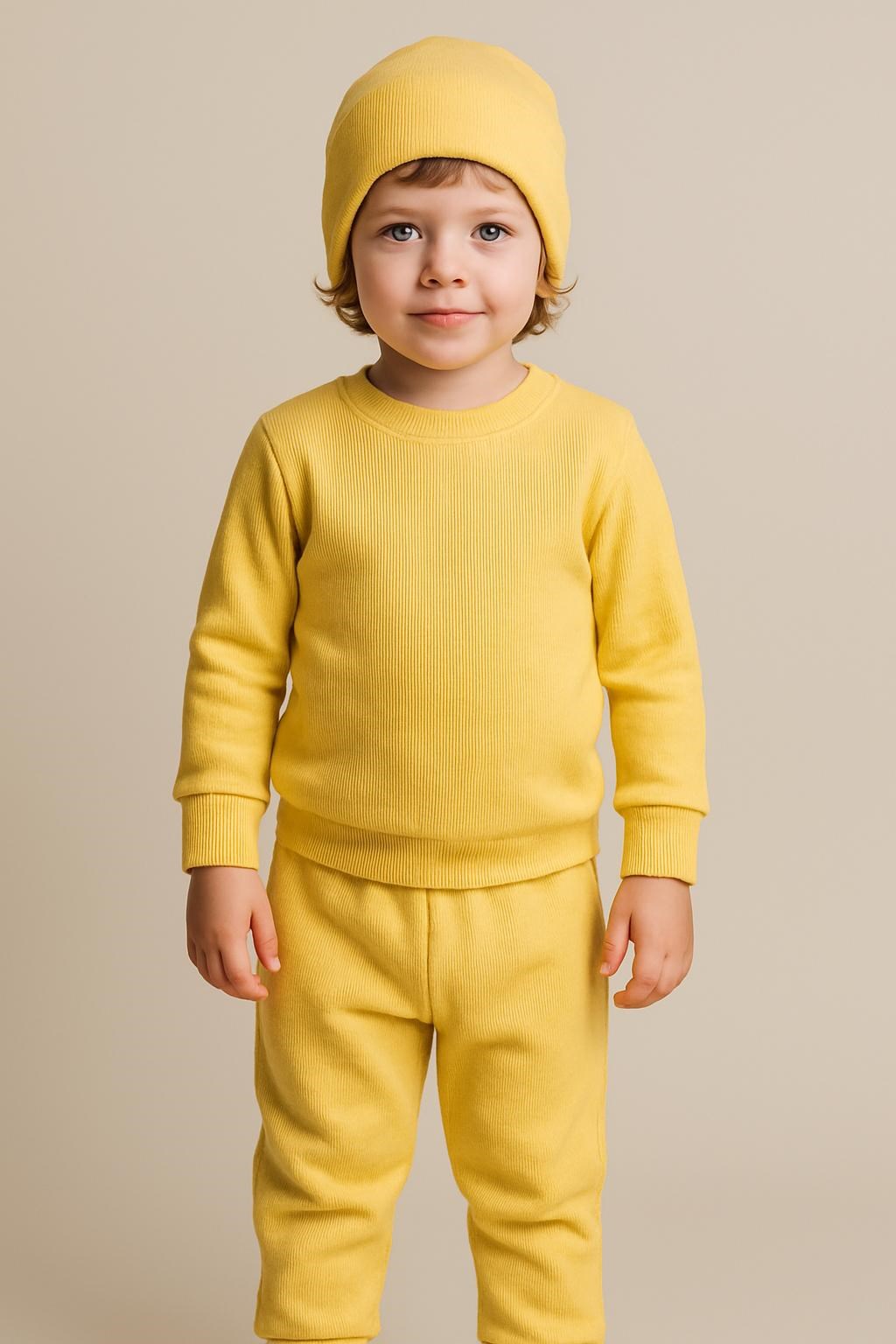 BASİC SARI RİBANA ŞAPKALI EŞOFMAN SET - Görsel 4