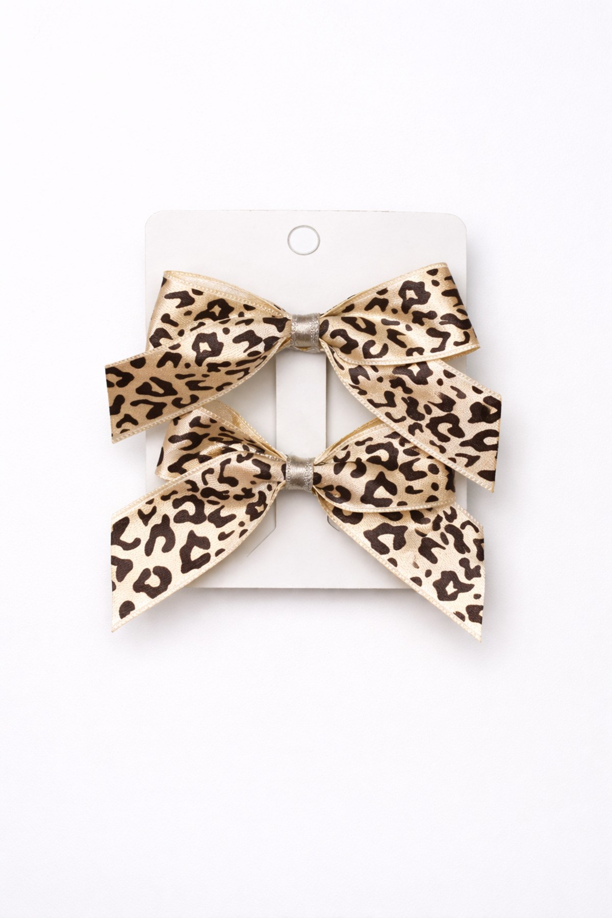Kız Çocuk Leopar Fiyonk Saç Tokası