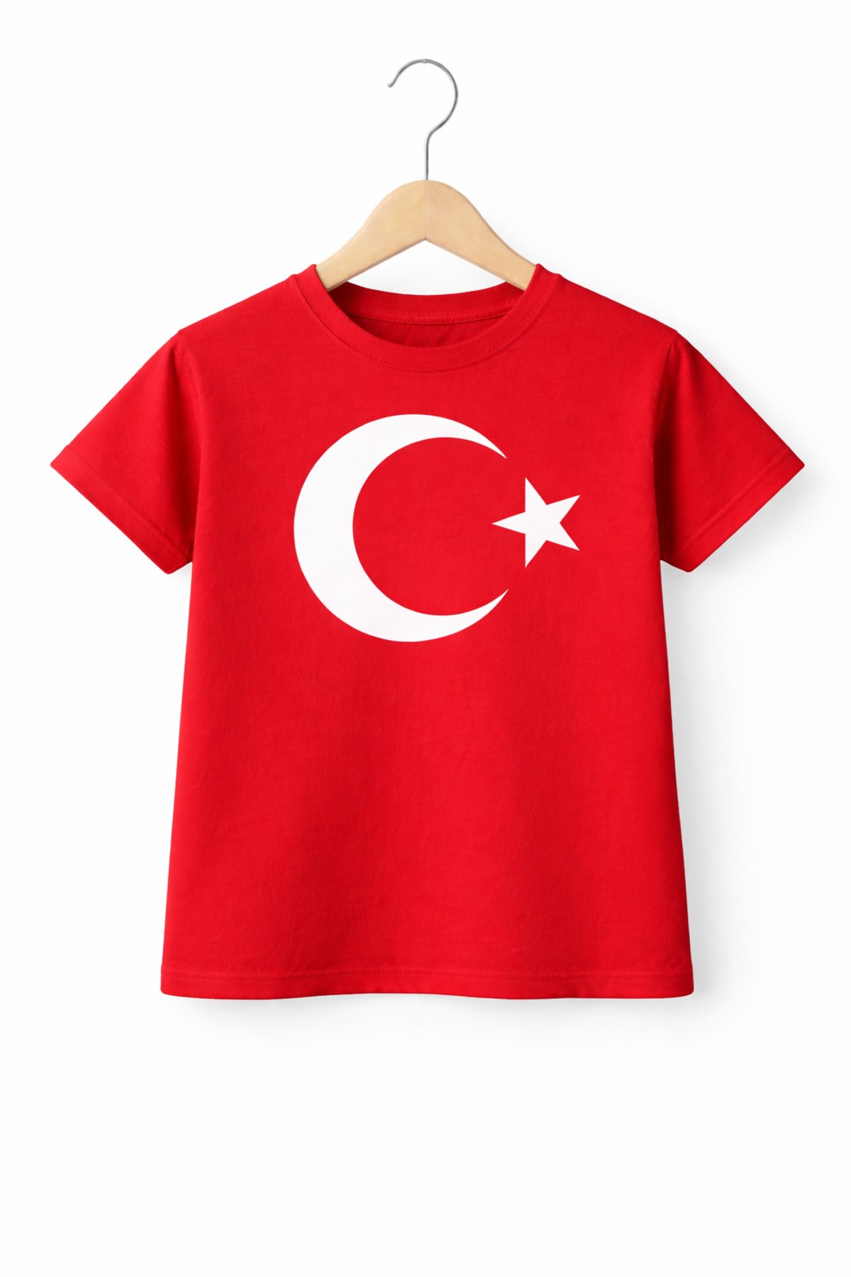 Ay Yıldız Baskılı Siyah Kısa Kollu Çocuk Tişört - Görsel 2