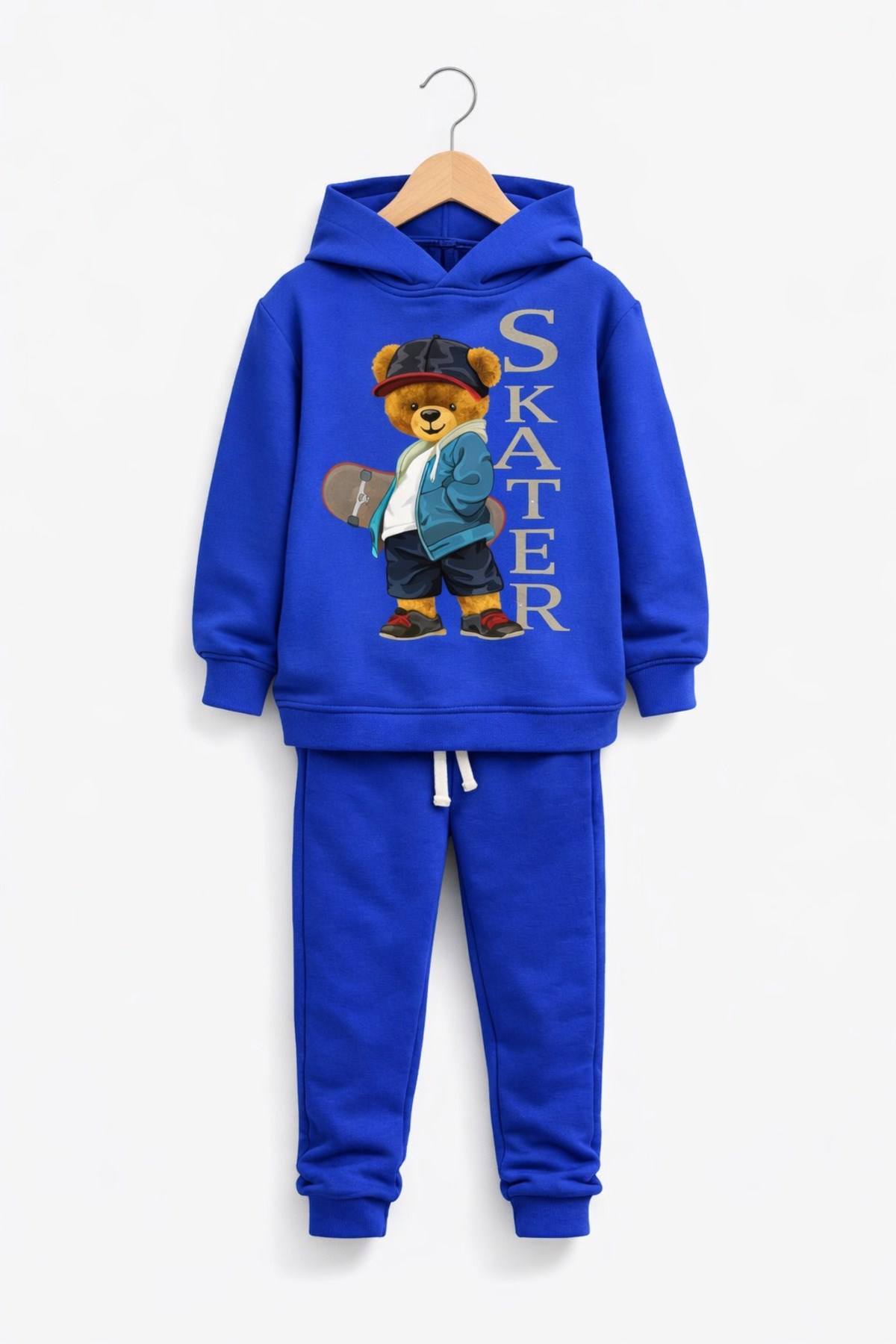 Skater Ayıcık Baskılı Erkek Çocuk Eşofman Takımı - Görsel 8