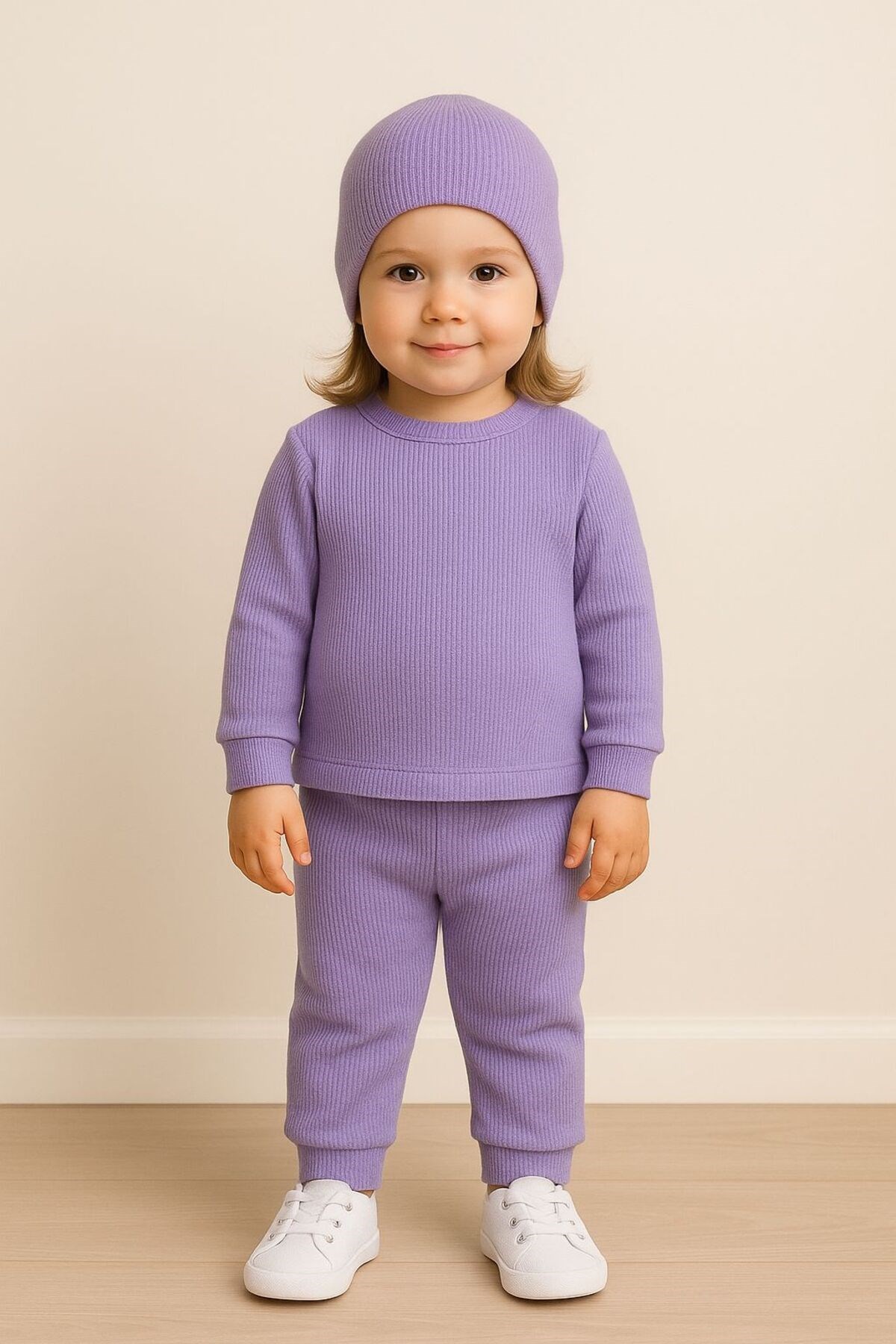 BASİC SİYAH RİBANA ŞAPKALI EŞOFMAN SET - Görsel 11