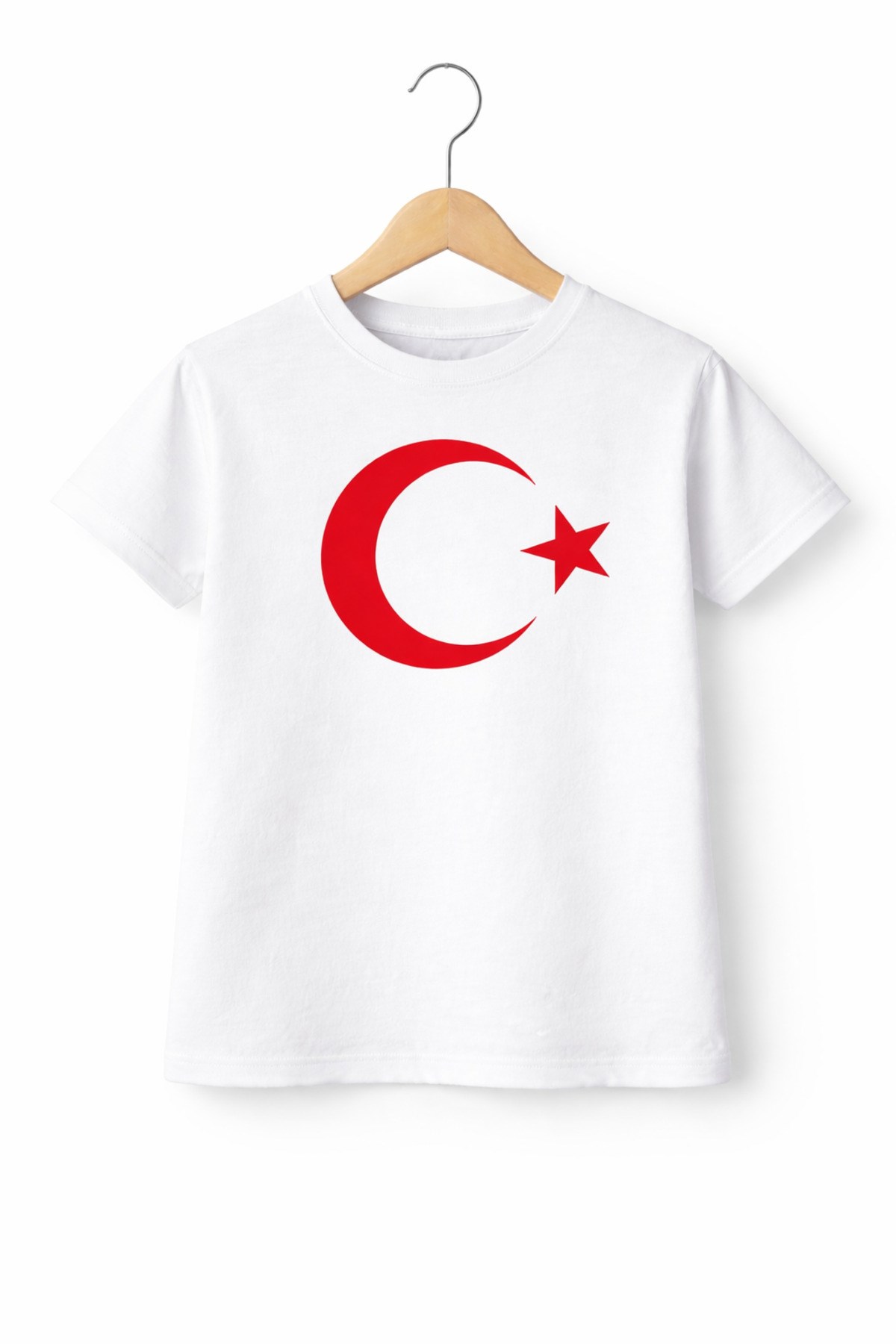 Ay Yıldız Baskılı Siyah Kısa Kollu Çocuk Tişört - Görsel 3