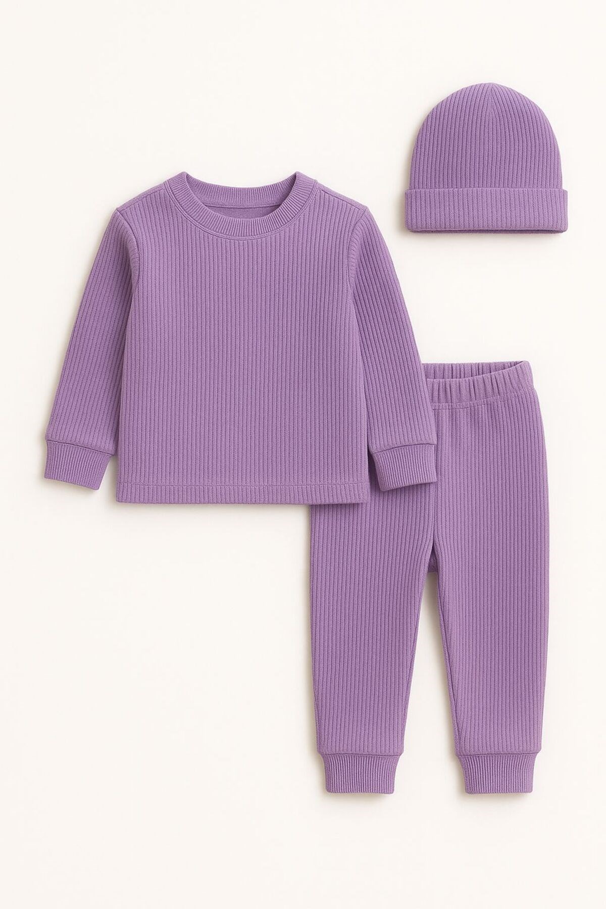 BASİC SİYAH RİBANA ŞAPKALI EŞOFMAN SET - Görsel 10