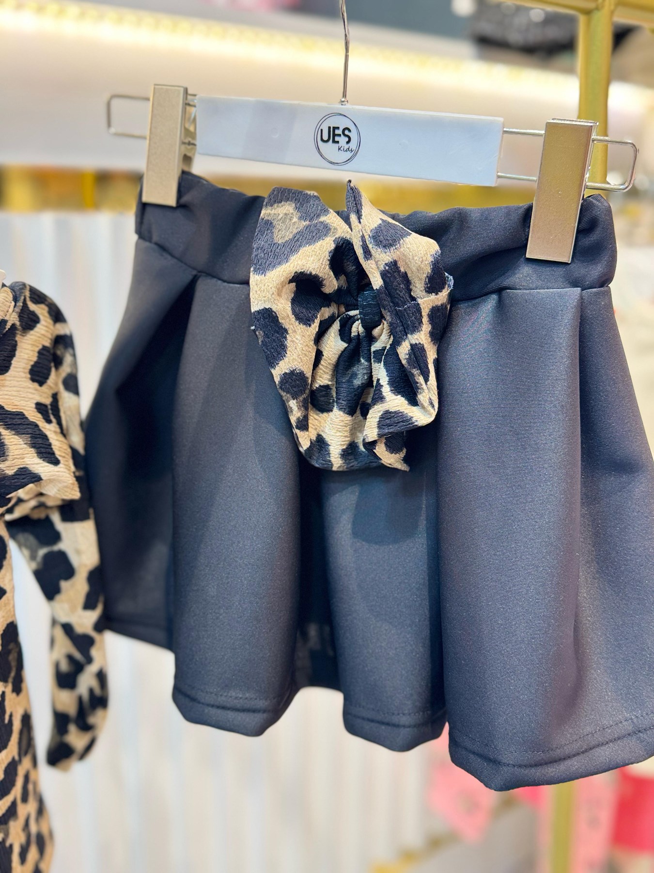 LEOPAR DESENLİ ÜST VE ETEK TAKIM - Görsel 2