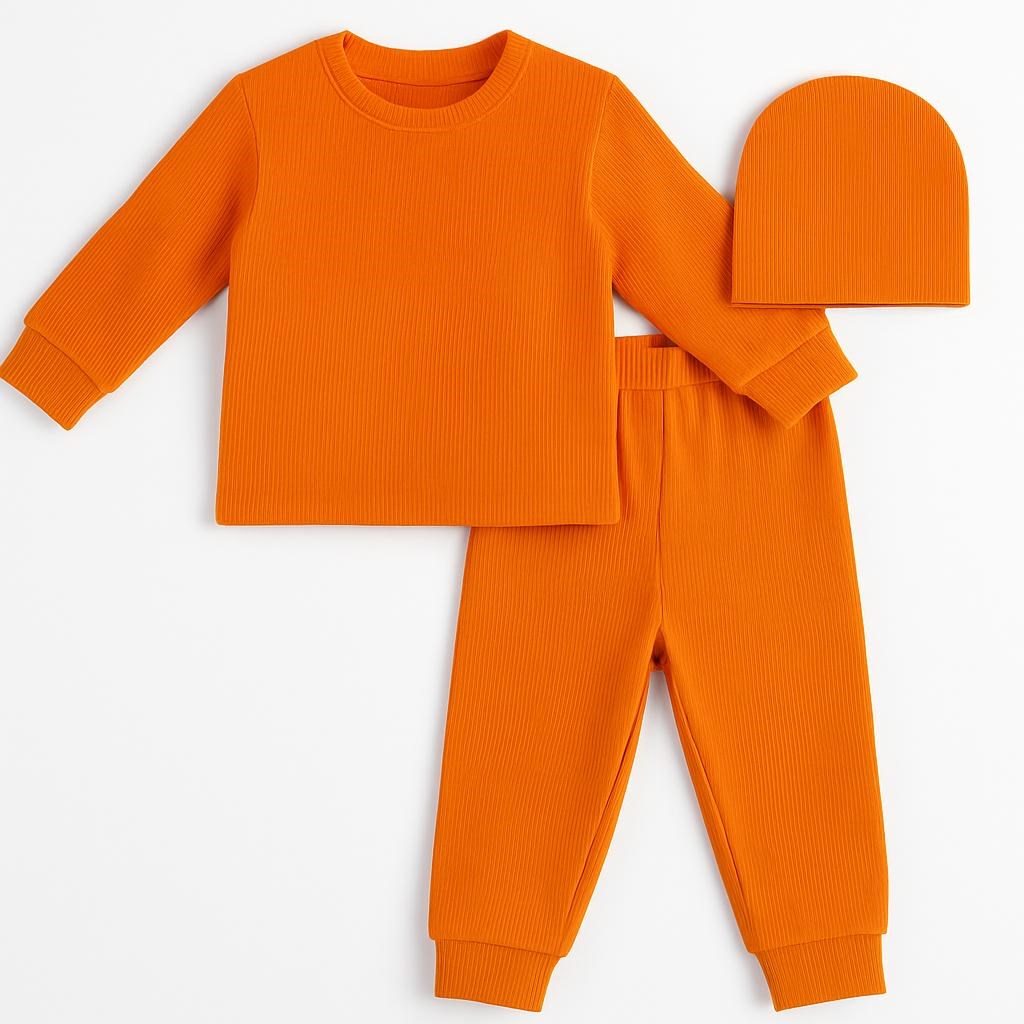 BASİC TURUNCU ŞAPKALI RİBANA EŞOFMAN SET