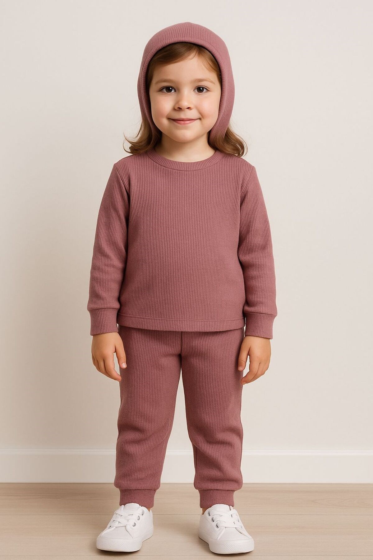 BASİC SİYAH RİBANA ŞAPKALI EŞOFMAN SET - Görsel 8