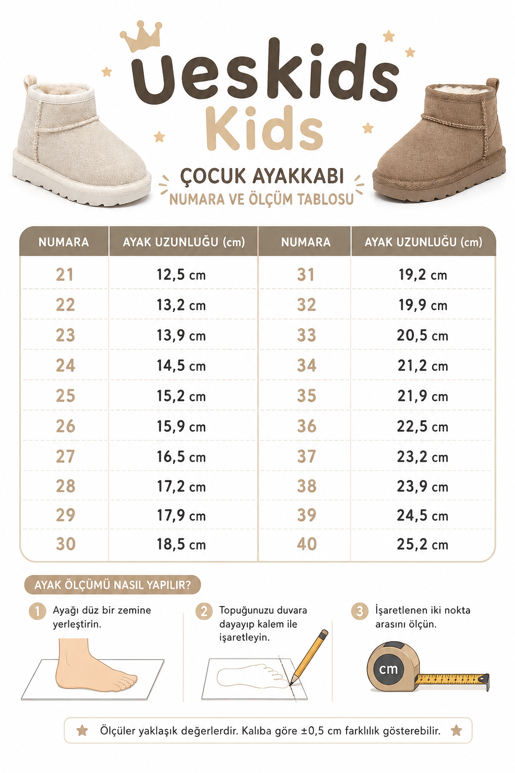 Unisex Çocuk Kalın Taban İçi Tüylü Günlük Mini Yarım Bot - Görsel 3